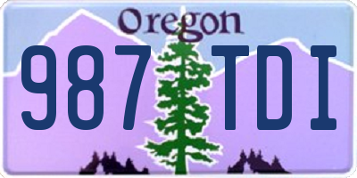 OR license plate 987TDI