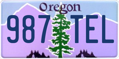 OR license plate 987TEL