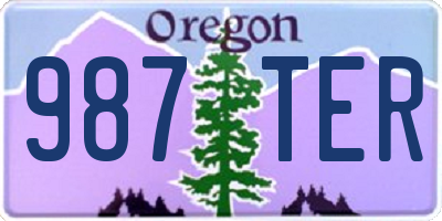 OR license plate 987TER