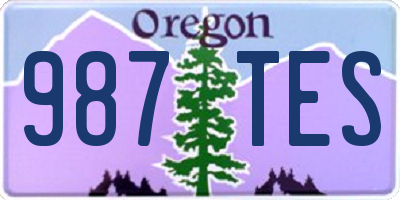 OR license plate 987TES
