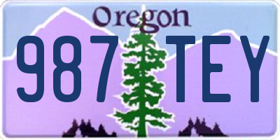 OR license plate 987TEY