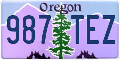 OR license plate 987TEZ