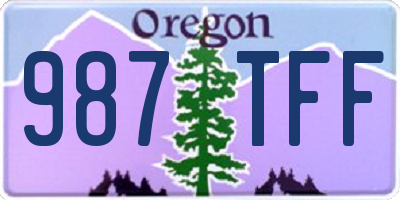 OR license plate 987TFF