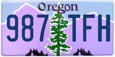 OR license plate 987TFH