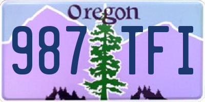 OR license plate 987TFI