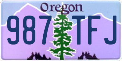 OR license plate 987TFJ