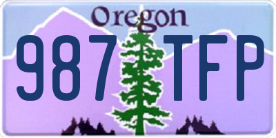 OR license plate 987TFP