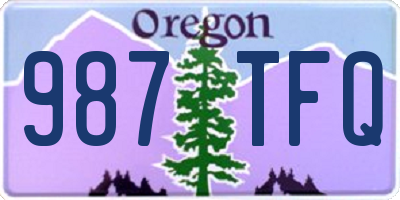 OR license plate 987TFQ