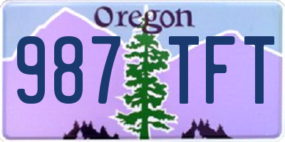 OR license plate 987TFT