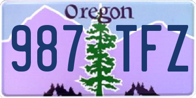 OR license plate 987TFZ