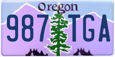 OR license plate 987TGA