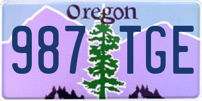 OR license plate 987TGE