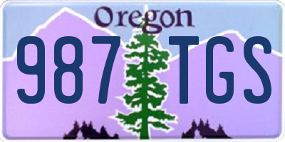 OR license plate 987TGS