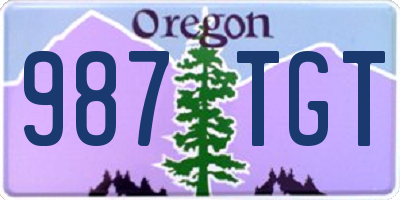 OR license plate 987TGT