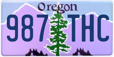 OR license plate 987THC