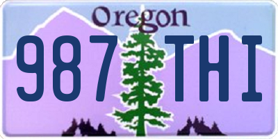 OR license plate 987THI