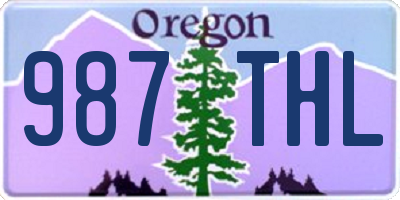 OR license plate 987THL