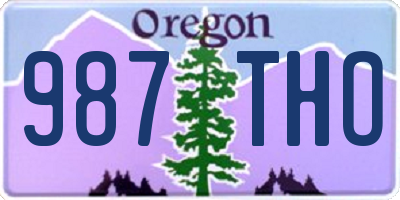 OR license plate 987THO