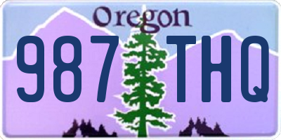 OR license plate 987THQ