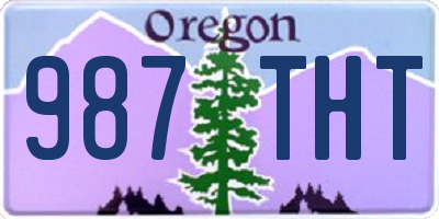 OR license plate 987THT