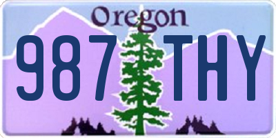 OR license plate 987THY
