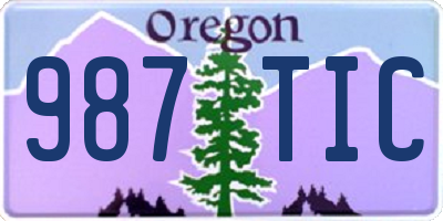 OR license plate 987TIC