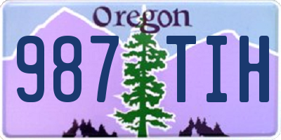 OR license plate 987TIH