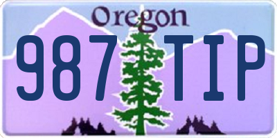 OR license plate 987TIP