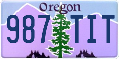 OR license plate 987TIT
