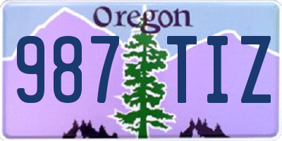 OR license plate 987TIZ