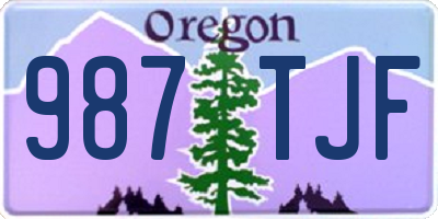 OR license plate 987TJF