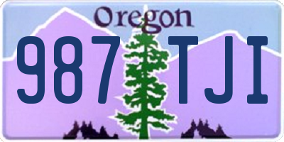 OR license plate 987TJI