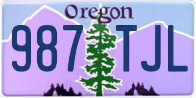 OR license plate 987TJL