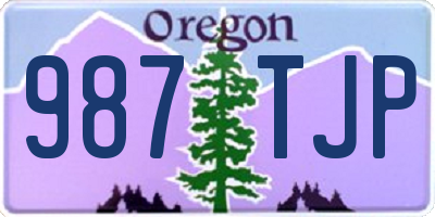 OR license plate 987TJP