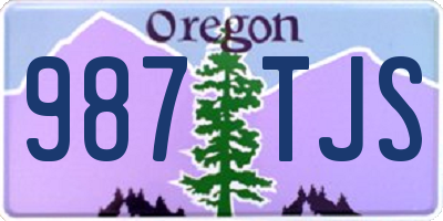 OR license plate 987TJS