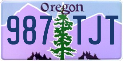 OR license plate 987TJT