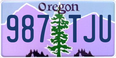 OR license plate 987TJU