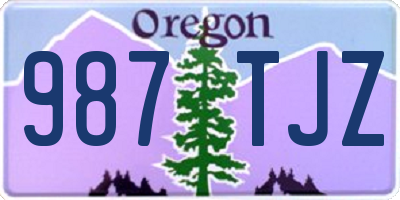OR license plate 987TJZ