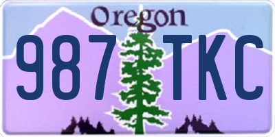 OR license plate 987TKC