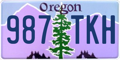 OR license plate 987TKH