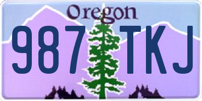 OR license plate 987TKJ
