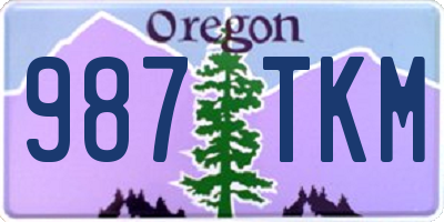 OR license plate 987TKM