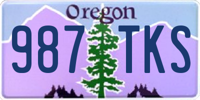 OR license plate 987TKS