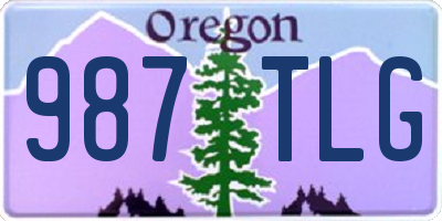 OR license plate 987TLG