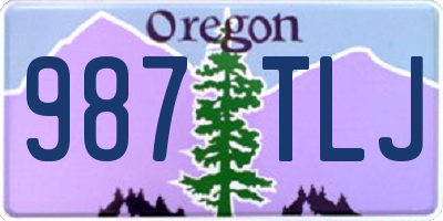 OR license plate 987TLJ