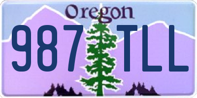 OR license plate 987TLL