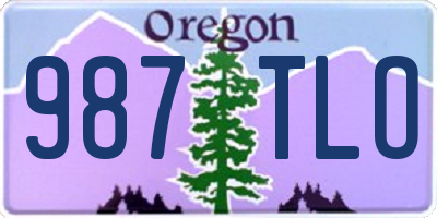 OR license plate 987TLO