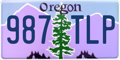 OR license plate 987TLP