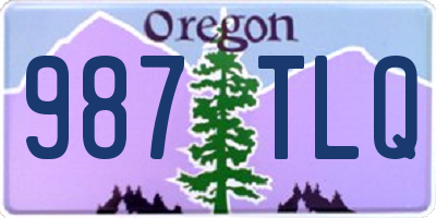 OR license plate 987TLQ