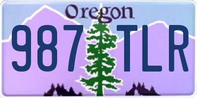 OR license plate 987TLR